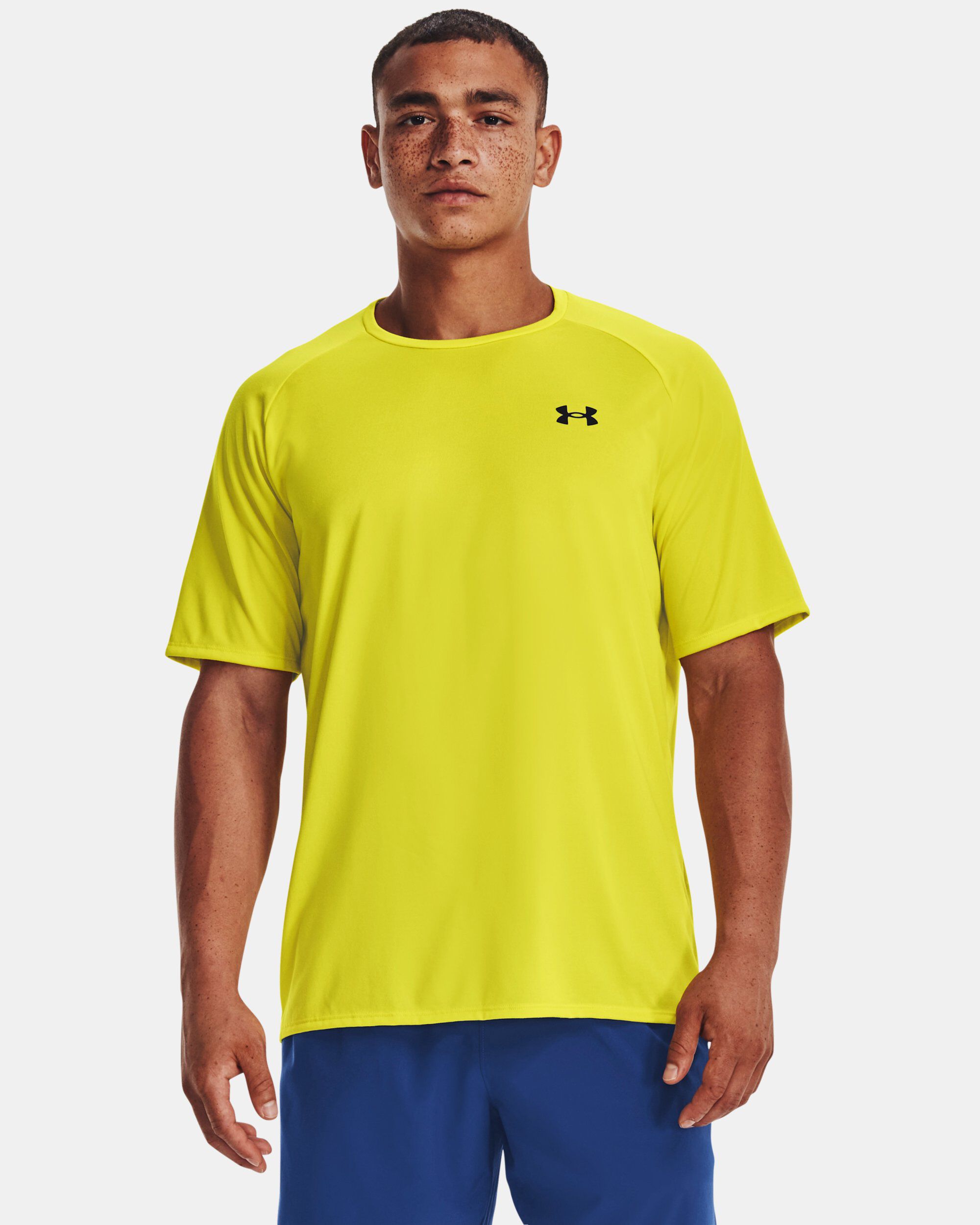 Buy Men s UA Tech 2.0 Short Sleeve Yellow in Dubai UAE Under Armour