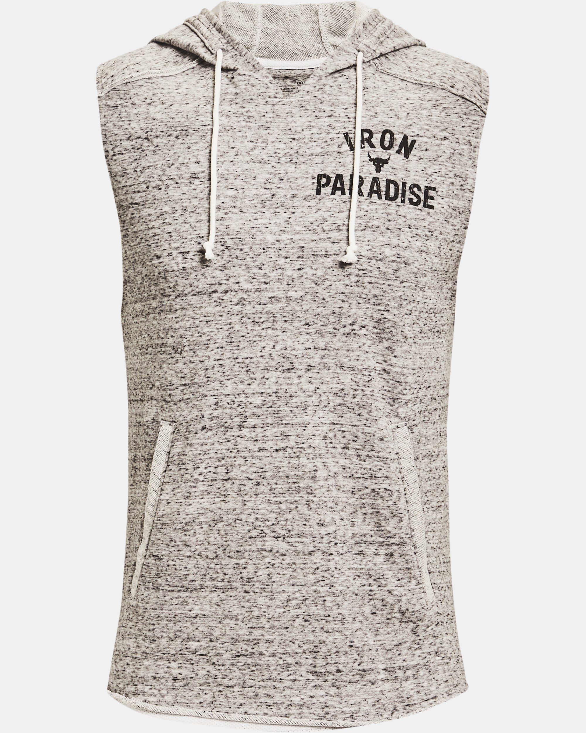 Under armour men's project rock french terry sleeveless shop hoodie