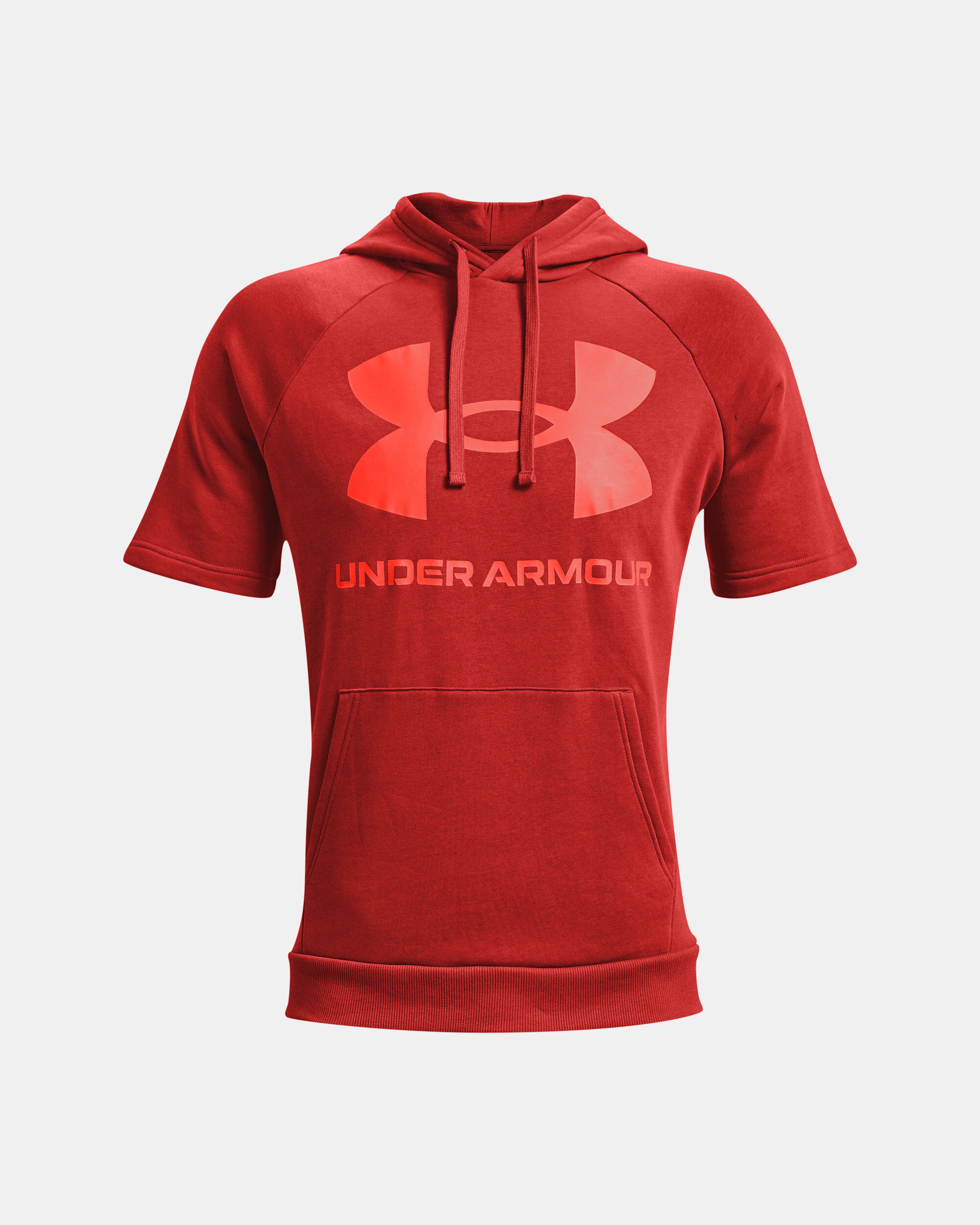 Men s UA Rival Fleece Big Logo Short Sleeve Hoodie