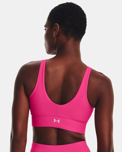 Under Armour Women's UA Infinity High Zip Sports Bra Pink in Dubai