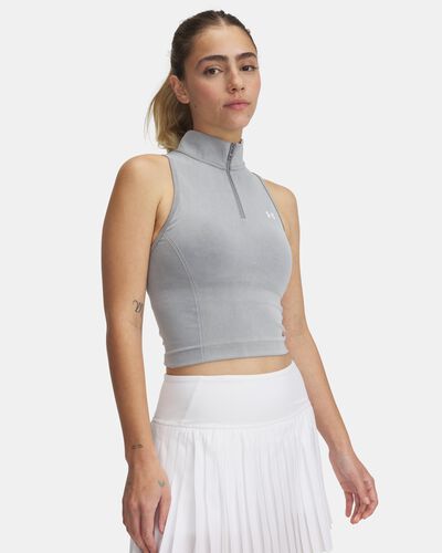 Women's UA Vanish Seamless Washed Sleeveless Zip