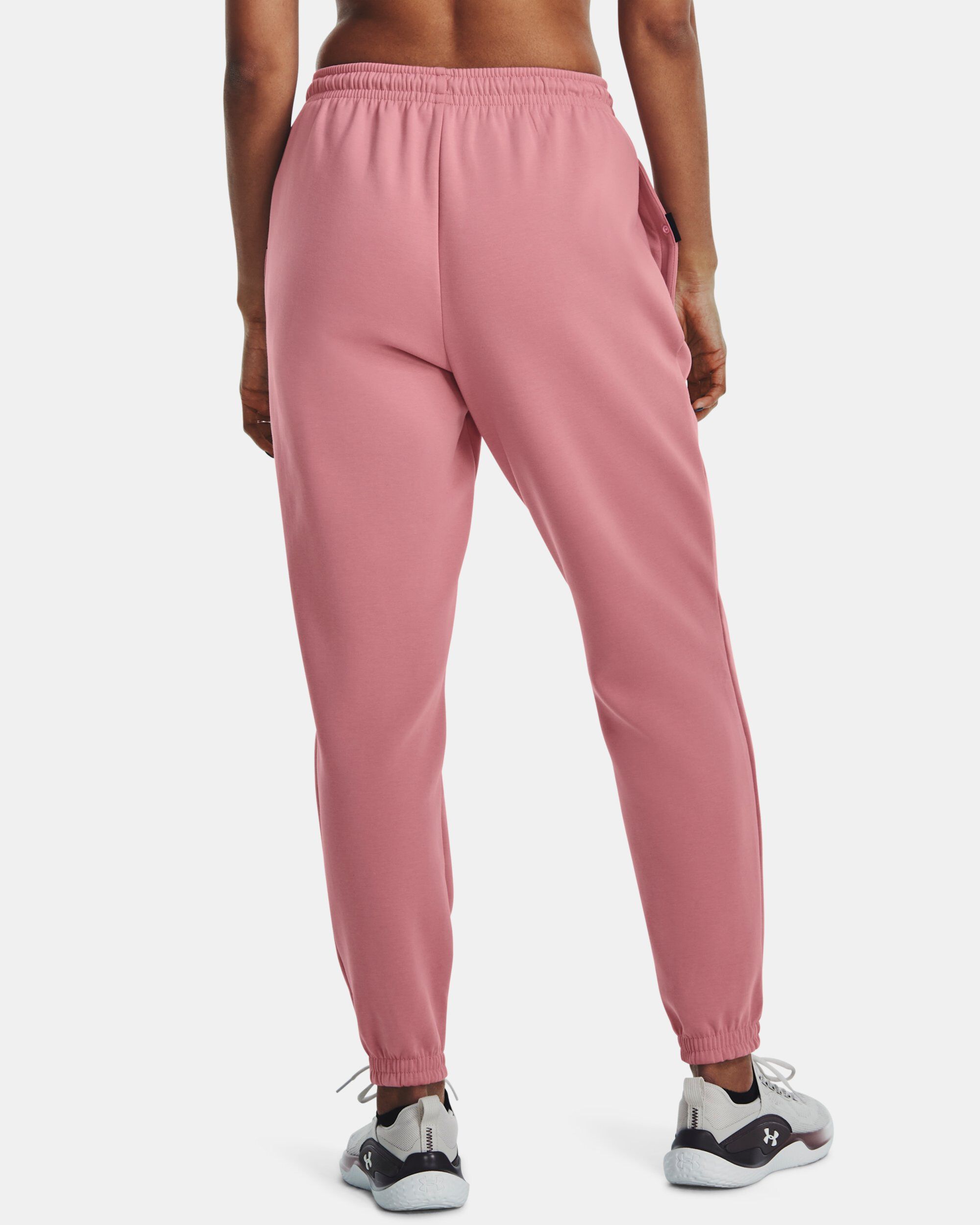 Pink knitted joggers outlet
