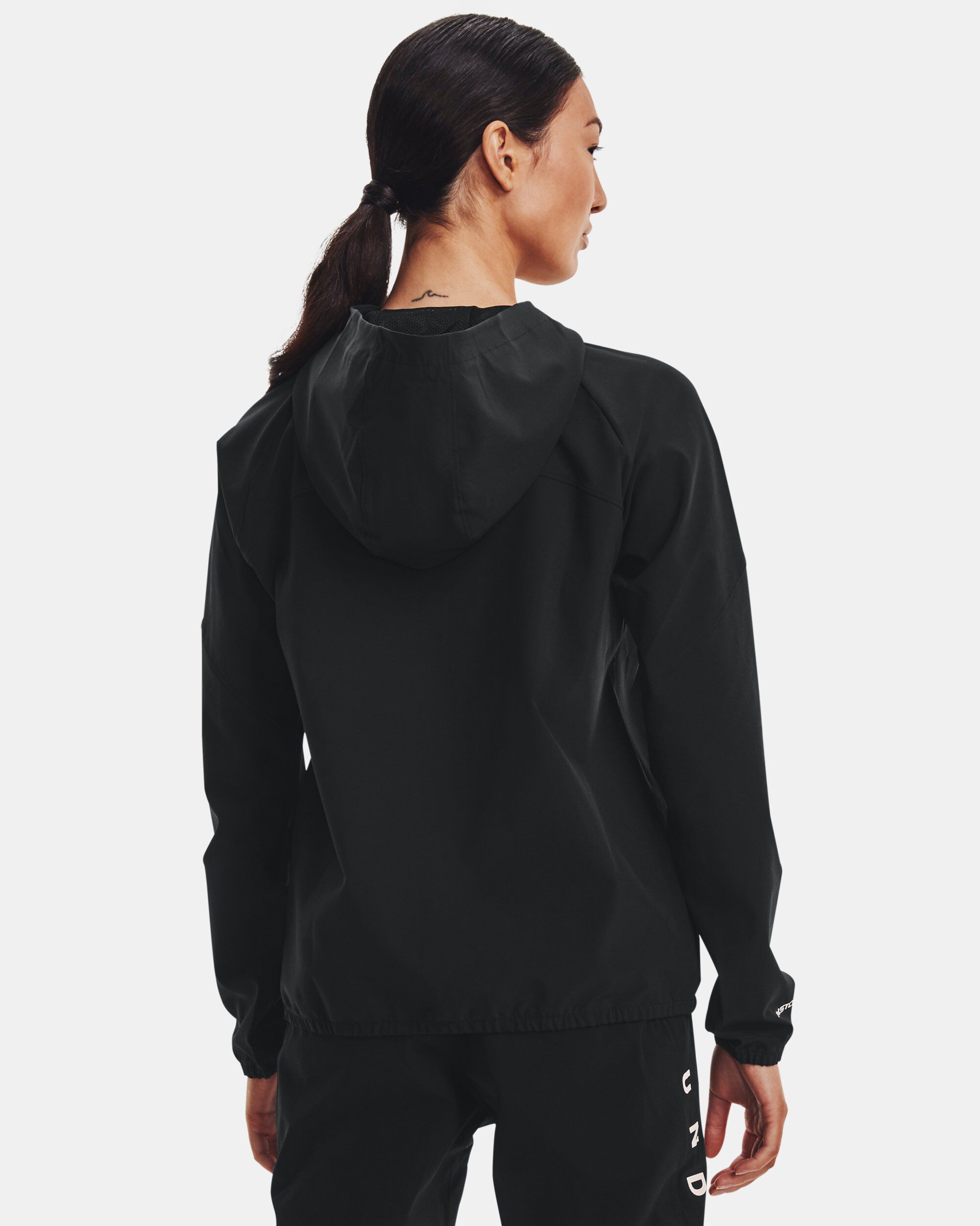 Women's ua woven 2025 branded full zip hoodie