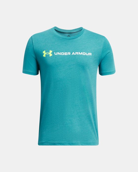 Boys' UA Logo Wordmark Short Sleeve image number 0