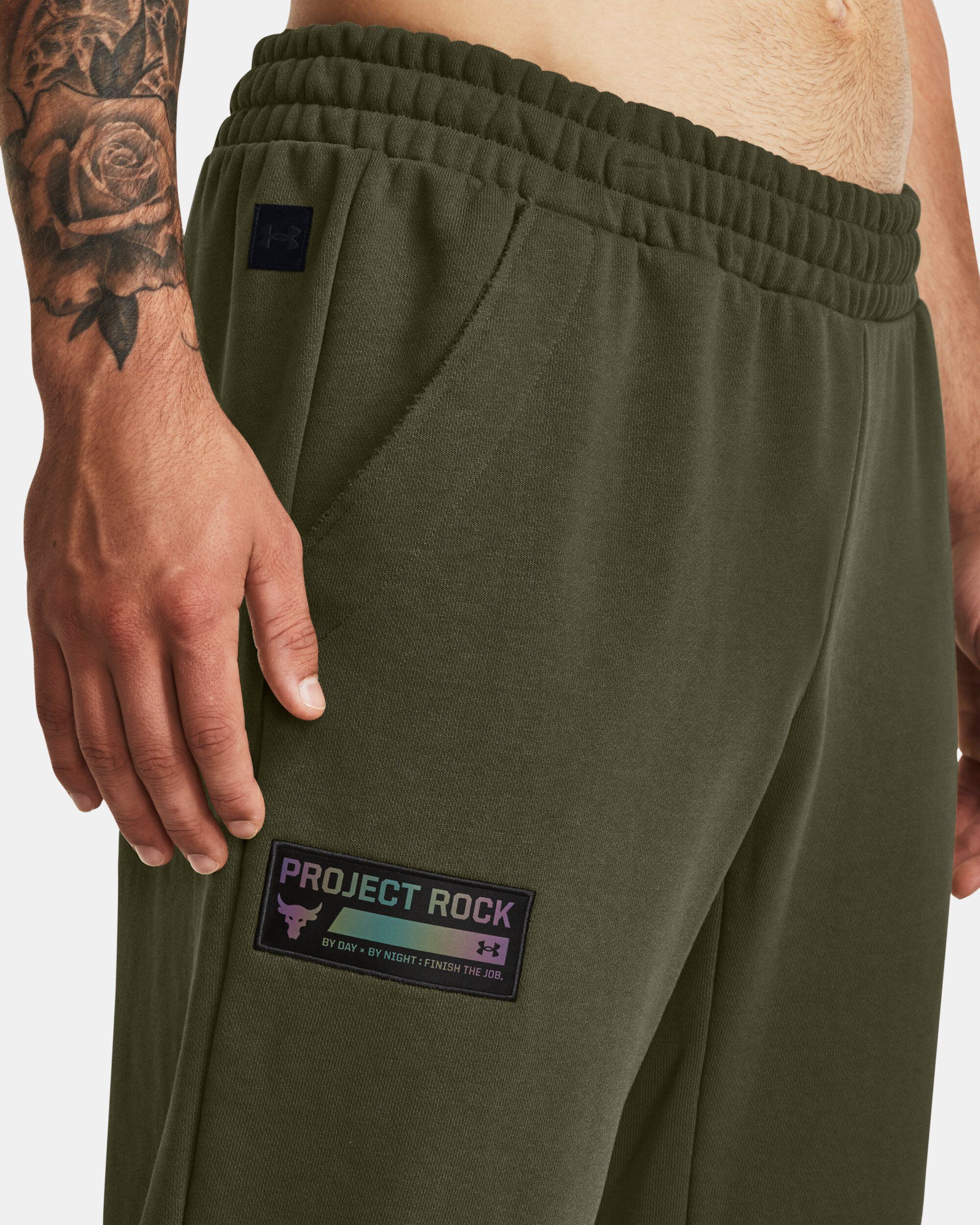 Buy Men s Project Rock Heavyweight Terry Pants Green in Dubai UAE Under Armour