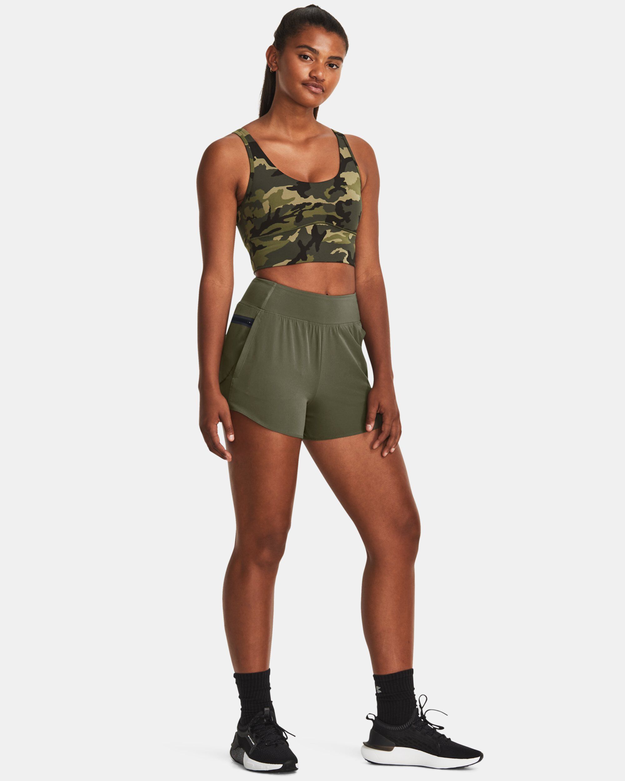 Under Armour Women s UA Meridian Fitted Printed Crop Tank Blue in