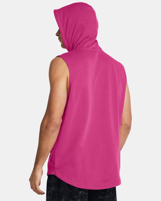 Men's Project Rock Fleece Payoff Sleeveless Hoodie image number 1