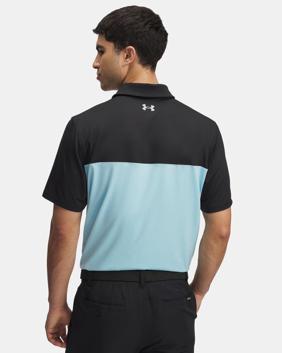 Men's UA Tee To Green Color Block Polo image number 1