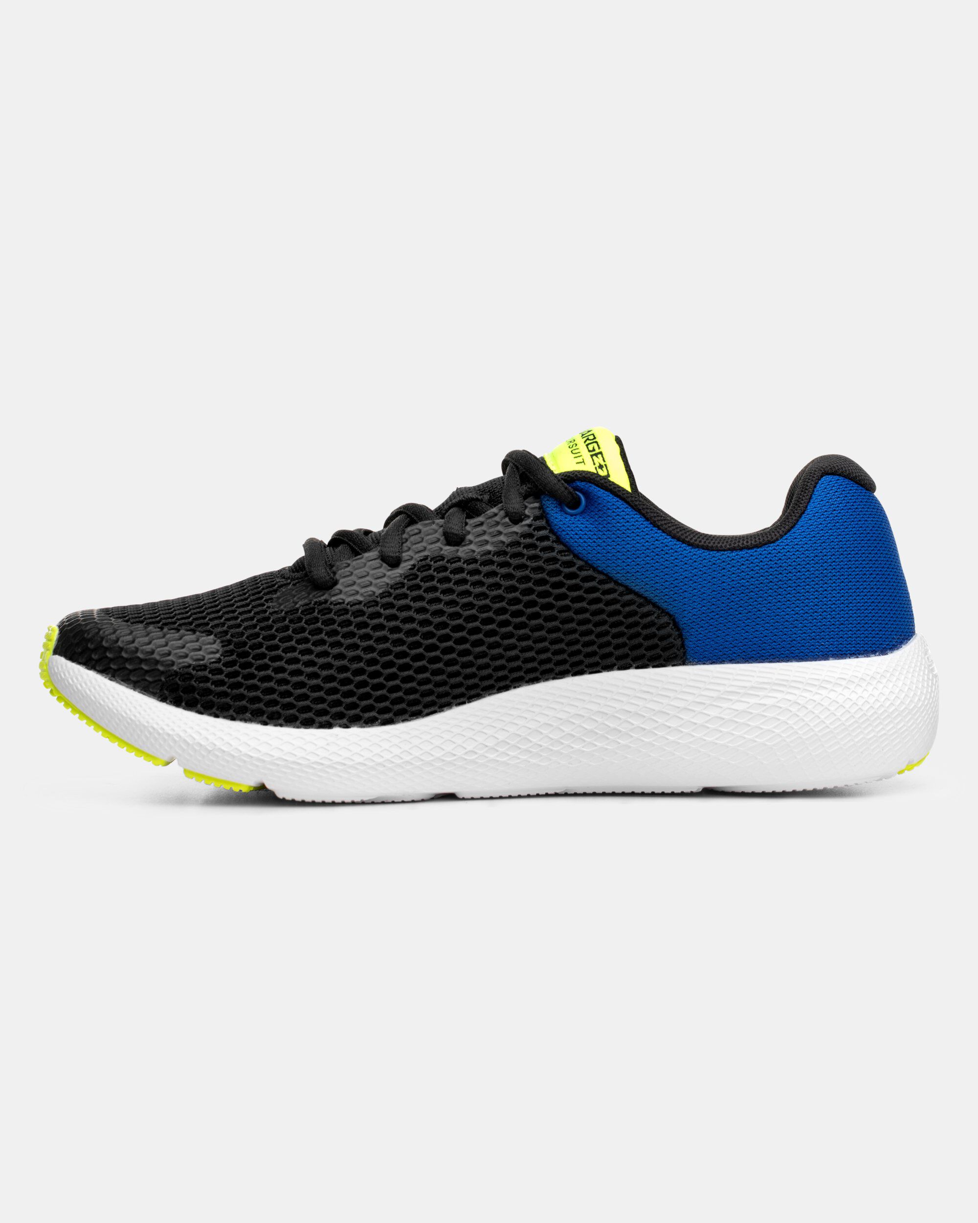 Boys Grade School UA Charged Pursuit 2 Big Logo Running Shoes