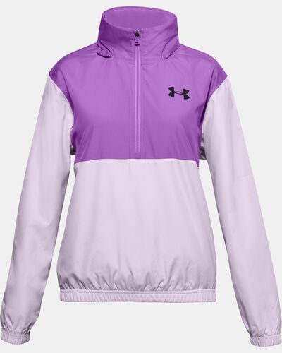 Girls' UA Lined Woven ½ Zip Jacket