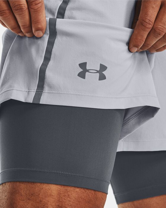 under armour men's qualifier 2 in 1 shorts