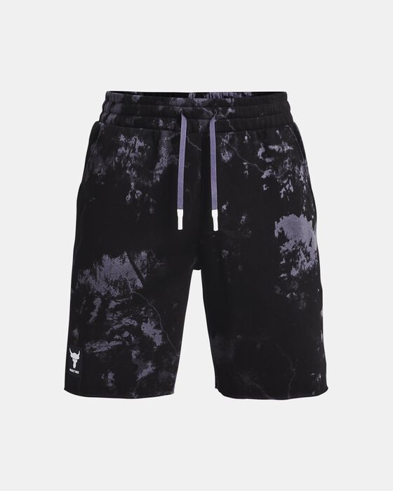 Shop Under Armour Men's Project Rock Rival Fleece Shorts Black in