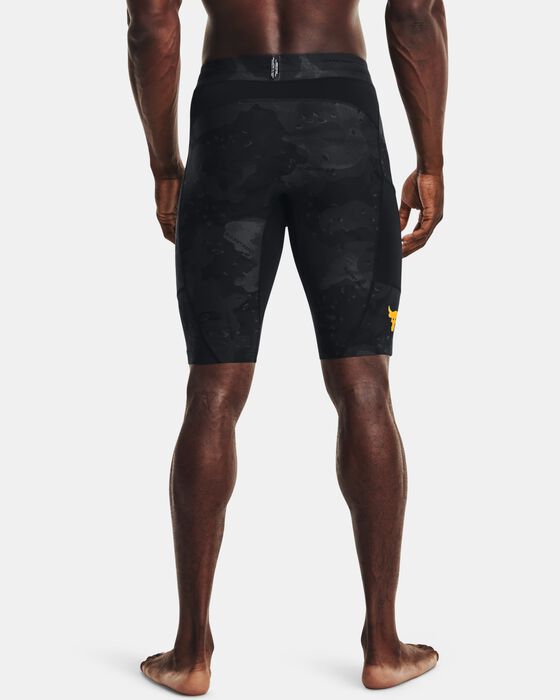 Men's Project Rock Camo Compression Shorts image number 2