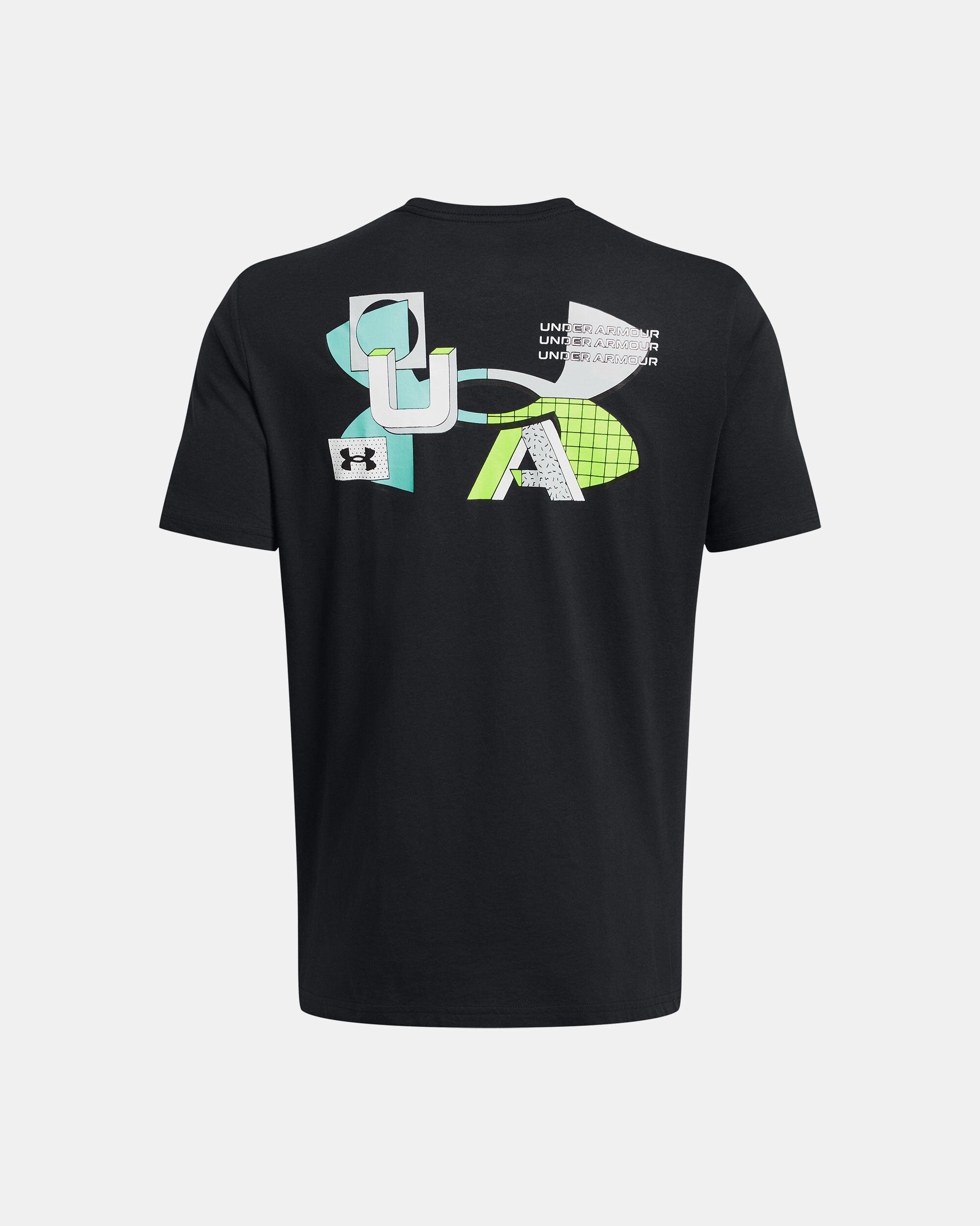 Buy Men's UA Color Block Logo ​Left Chest Short Sleeve Black