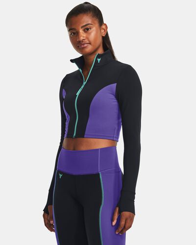 Women's Project Rock Lets Go Crop Full-Zip