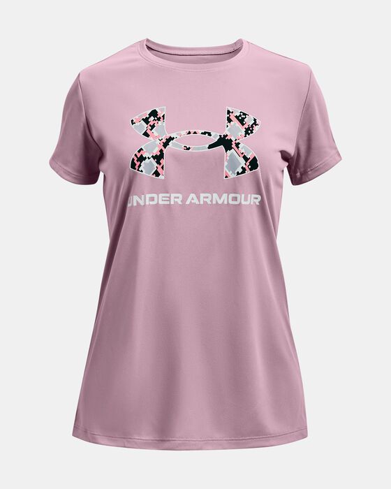 Girls' UA Tech™ Big Logo Short Sleeve image number 0