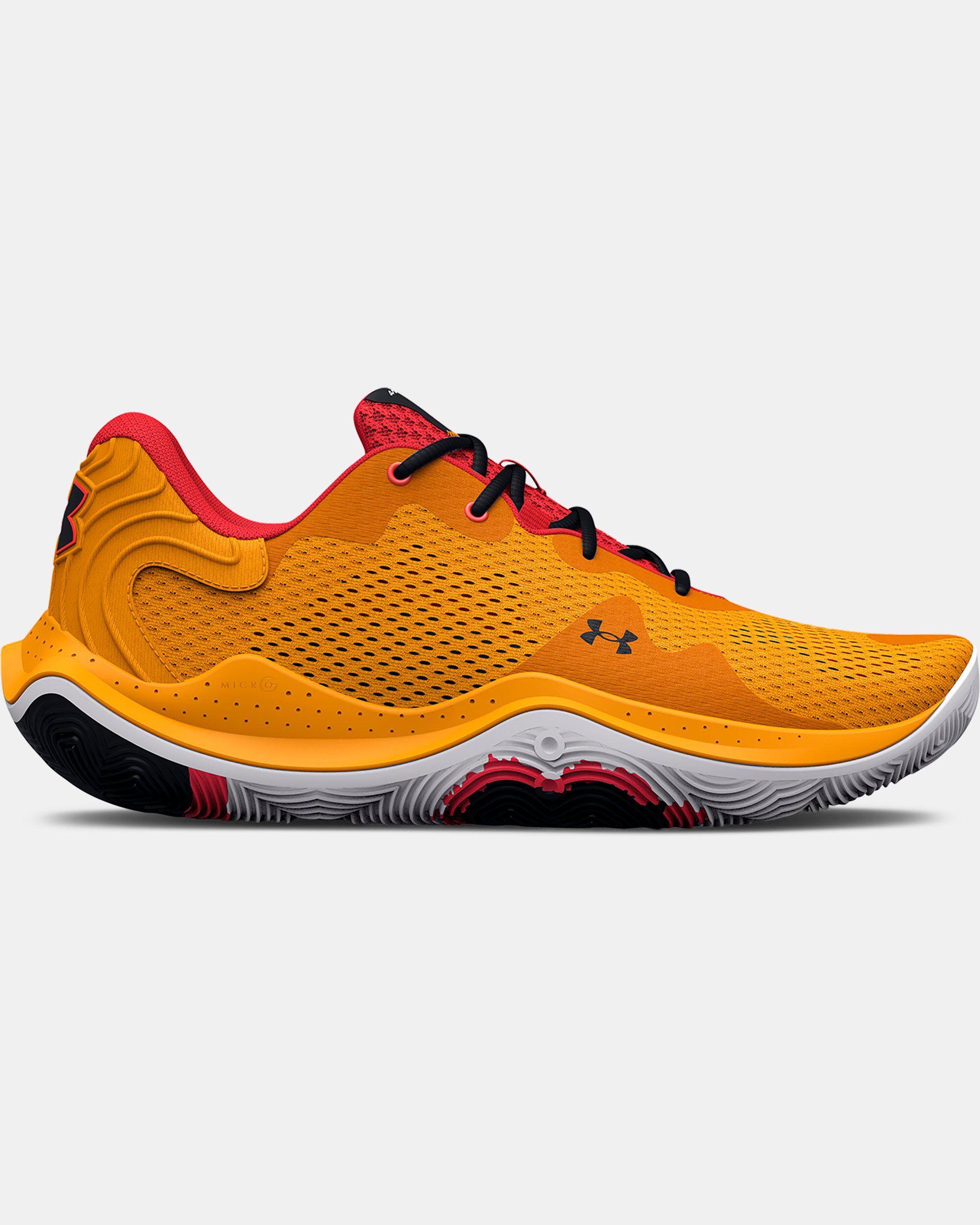 Under armour basketball shoes orange outlet