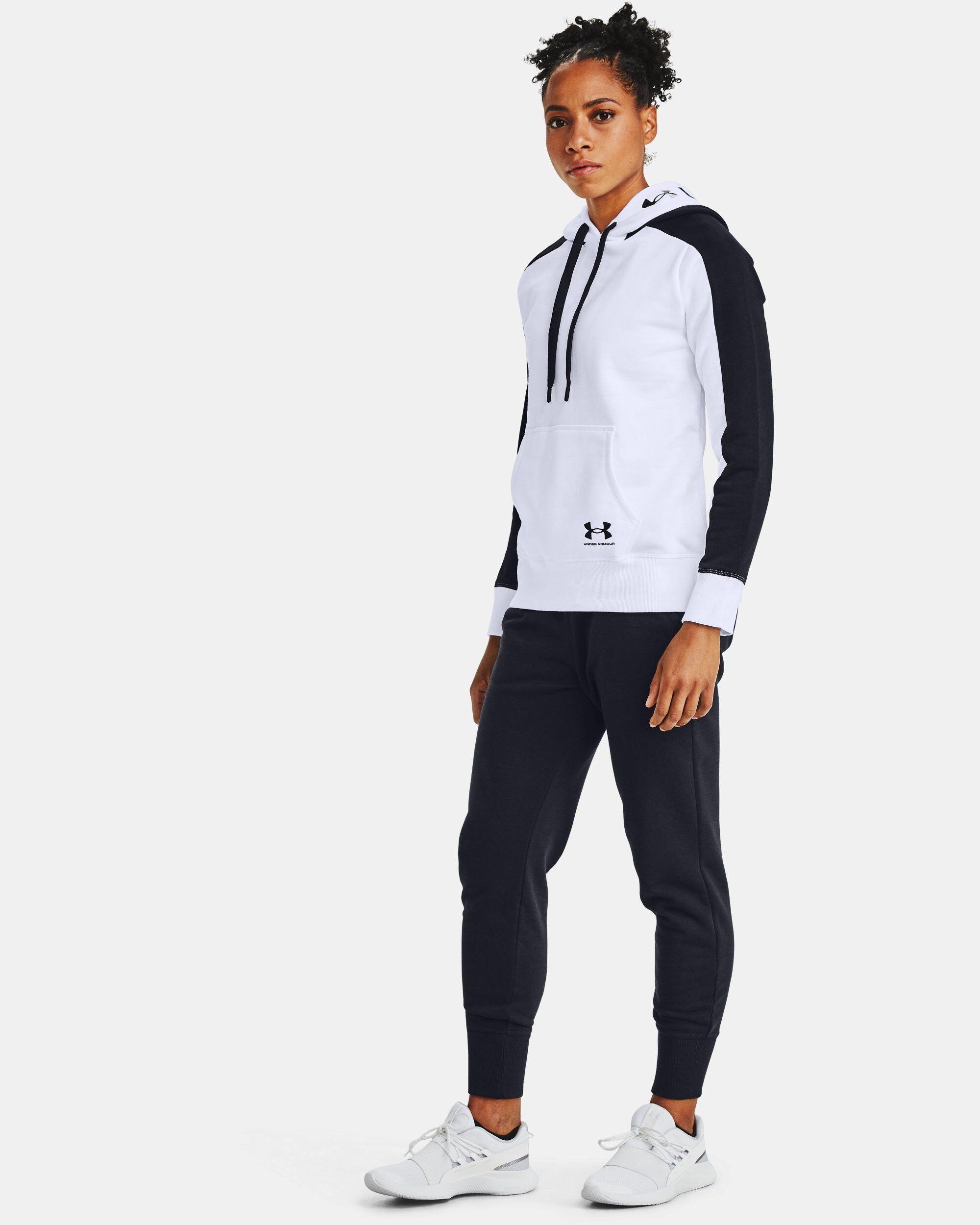Buy Women s UA Rival Fleece Graphic Colorblock Hoodie White in Dubai UAE Under Armour