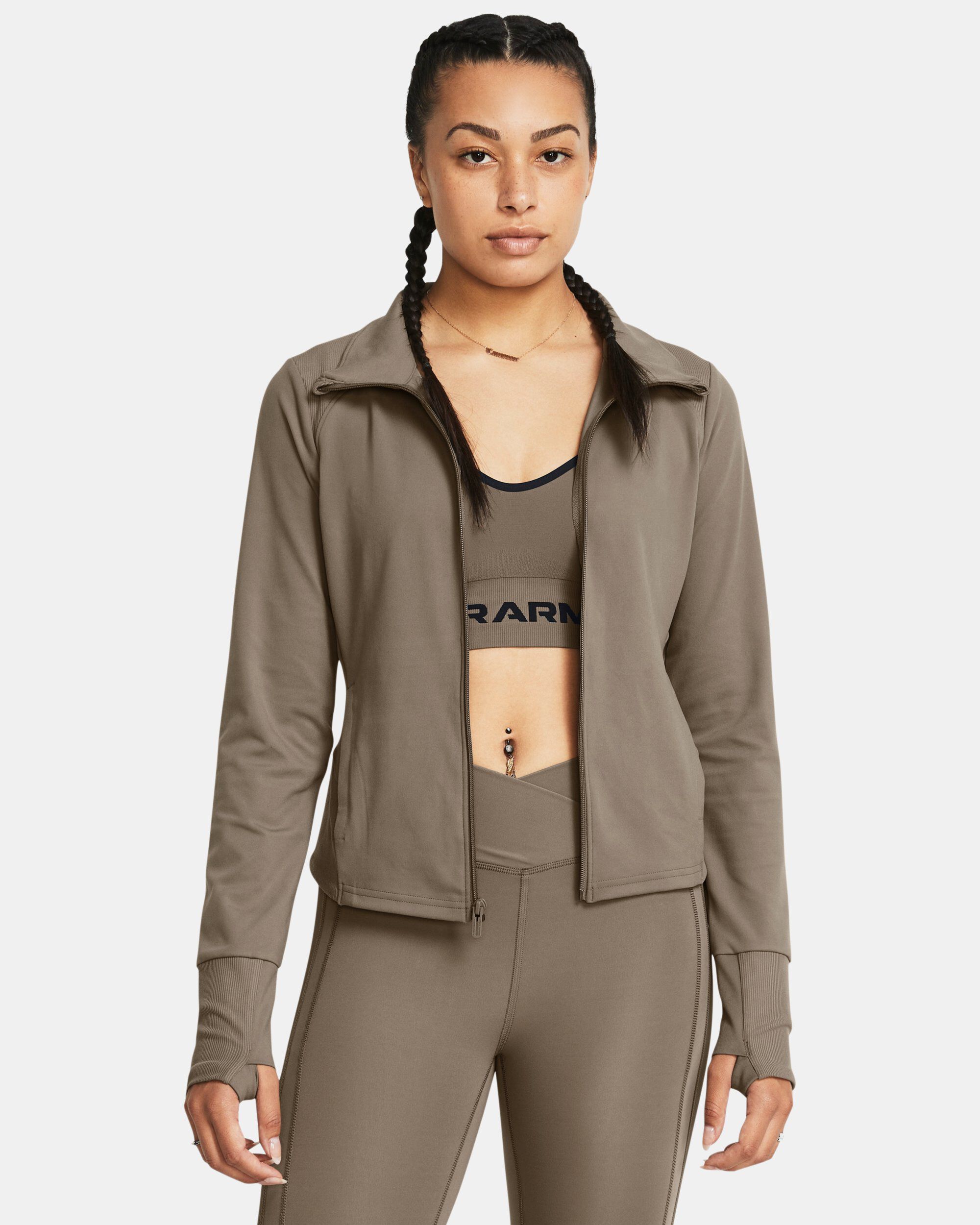 Under armour jacket women beige clearance