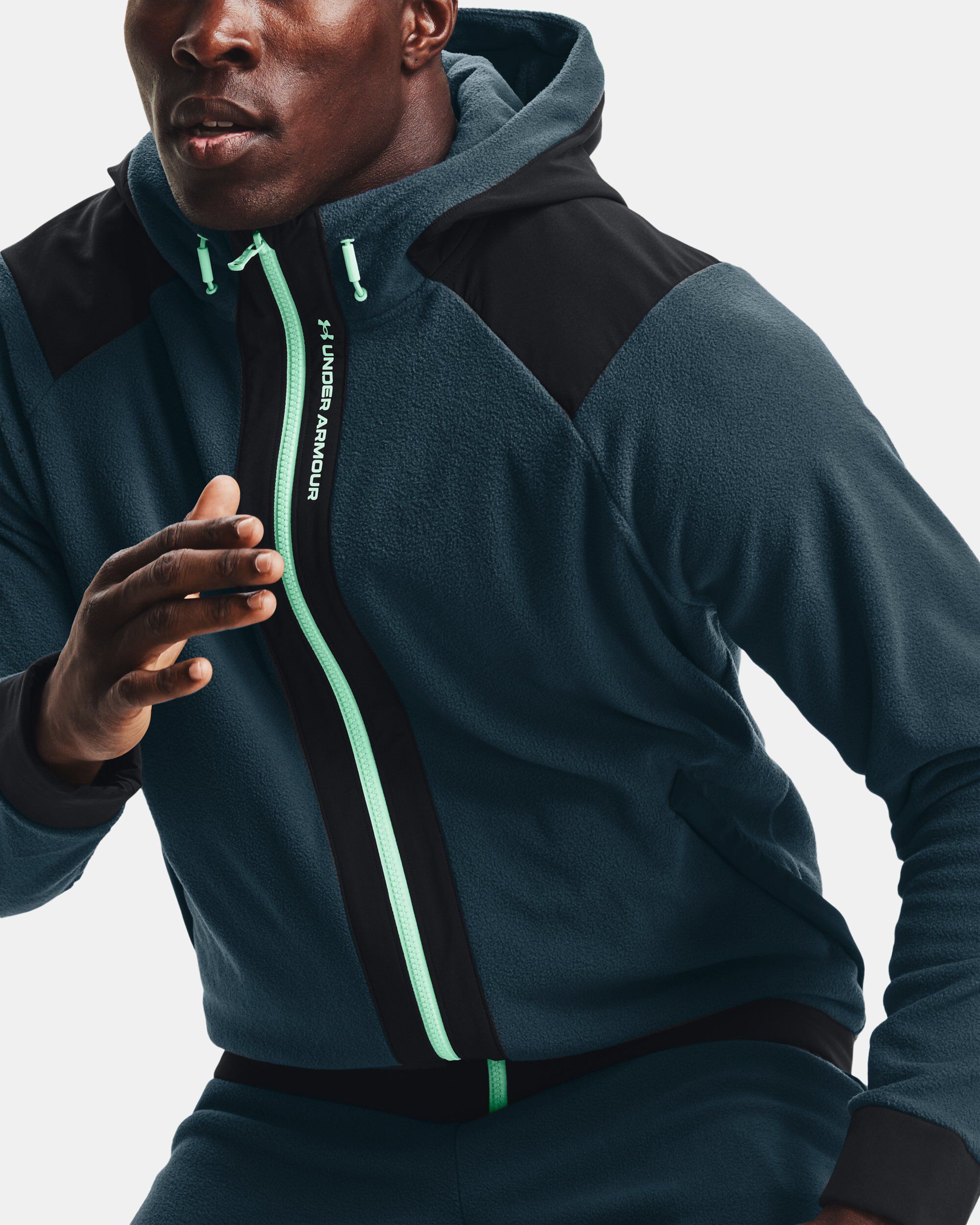 Fleece store zipper hoodie