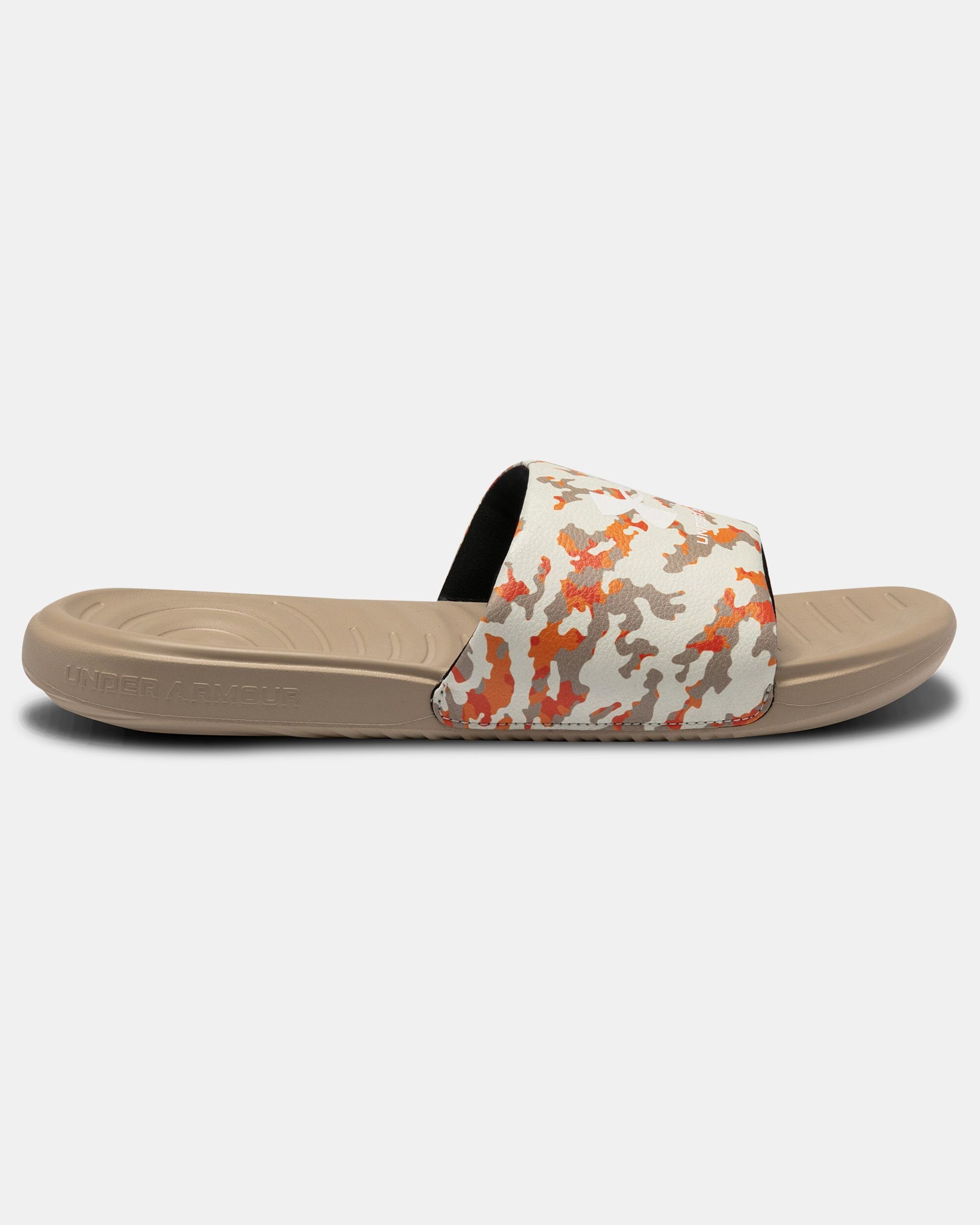 Camo under armour flip flops store