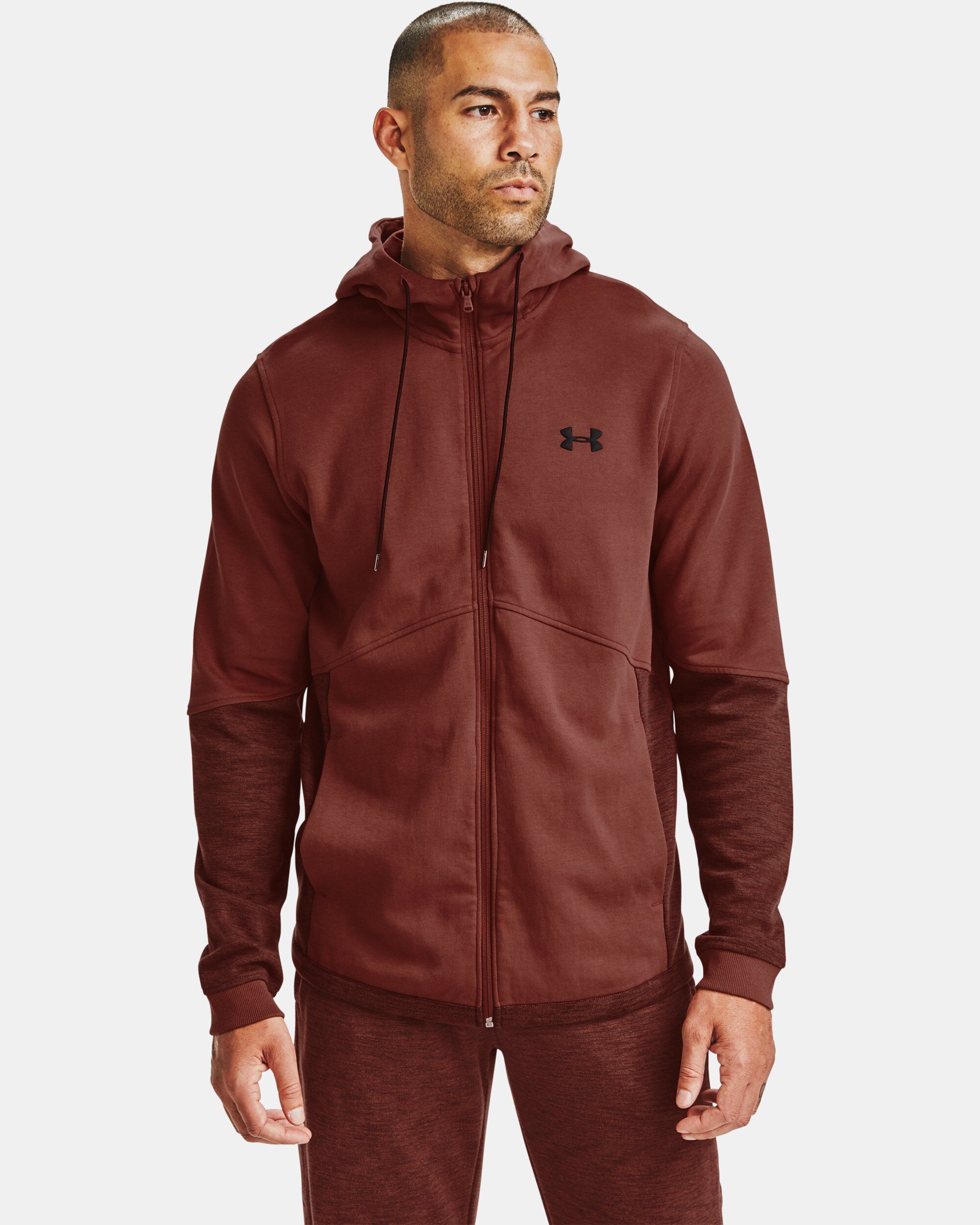 Under armour threadborne tech full zip hoodie top