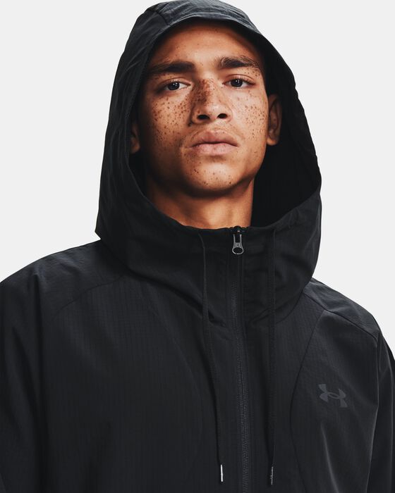 Men's UA Woven Windbreaker Jacket image number 3