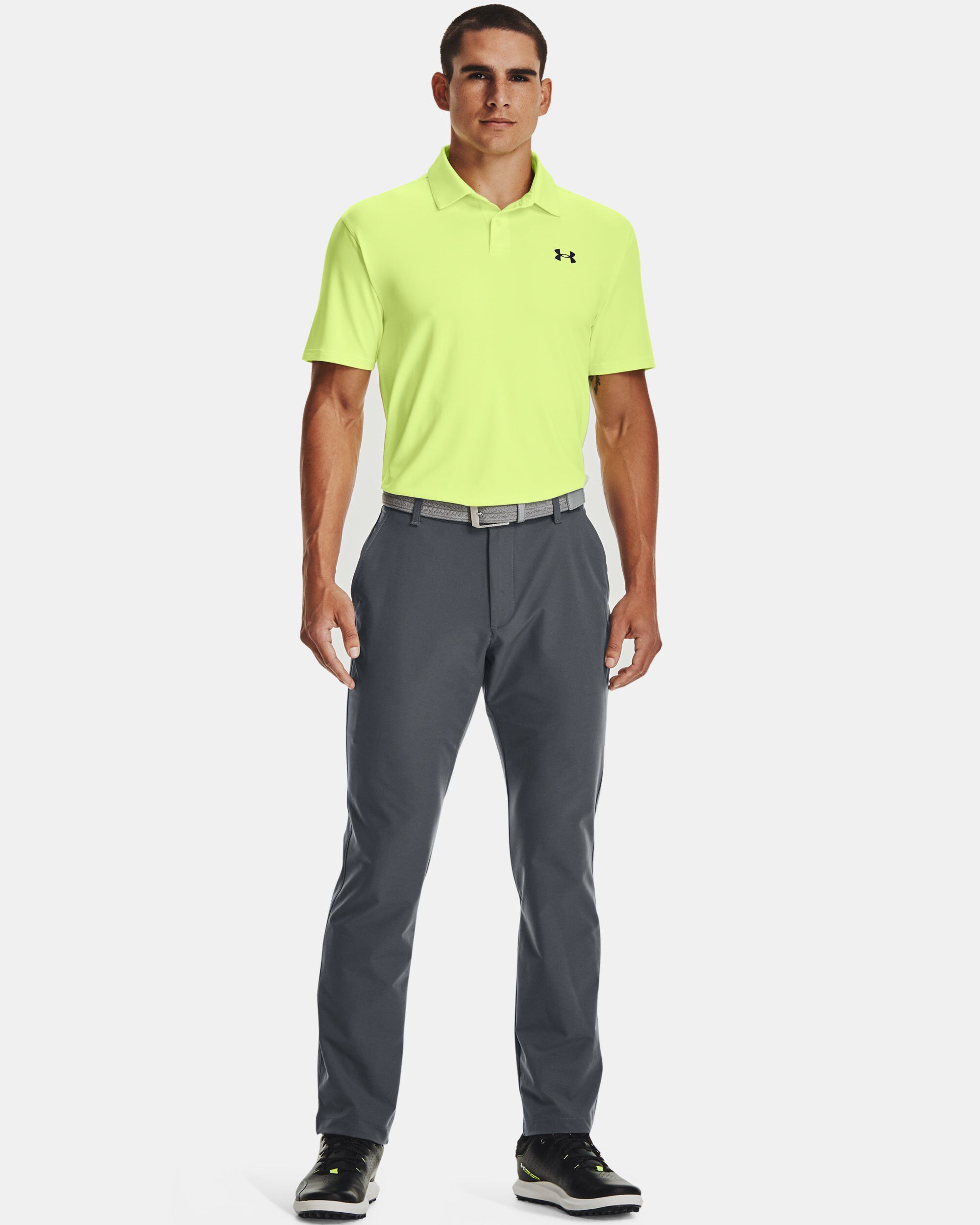Yellow under armour polo shirt cheap