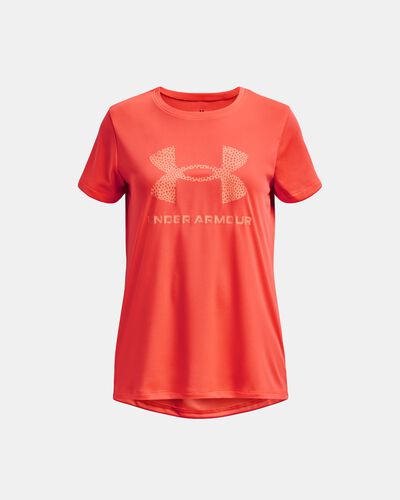 Girls' UA Techâ„¢ Print Fill Big Logo Short Sleeve