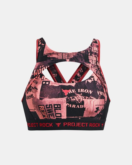 Women's Project Rock Crossback Printed Sports Bra image number 8