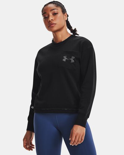 Women's UA Rival Fleece Mesh Crew