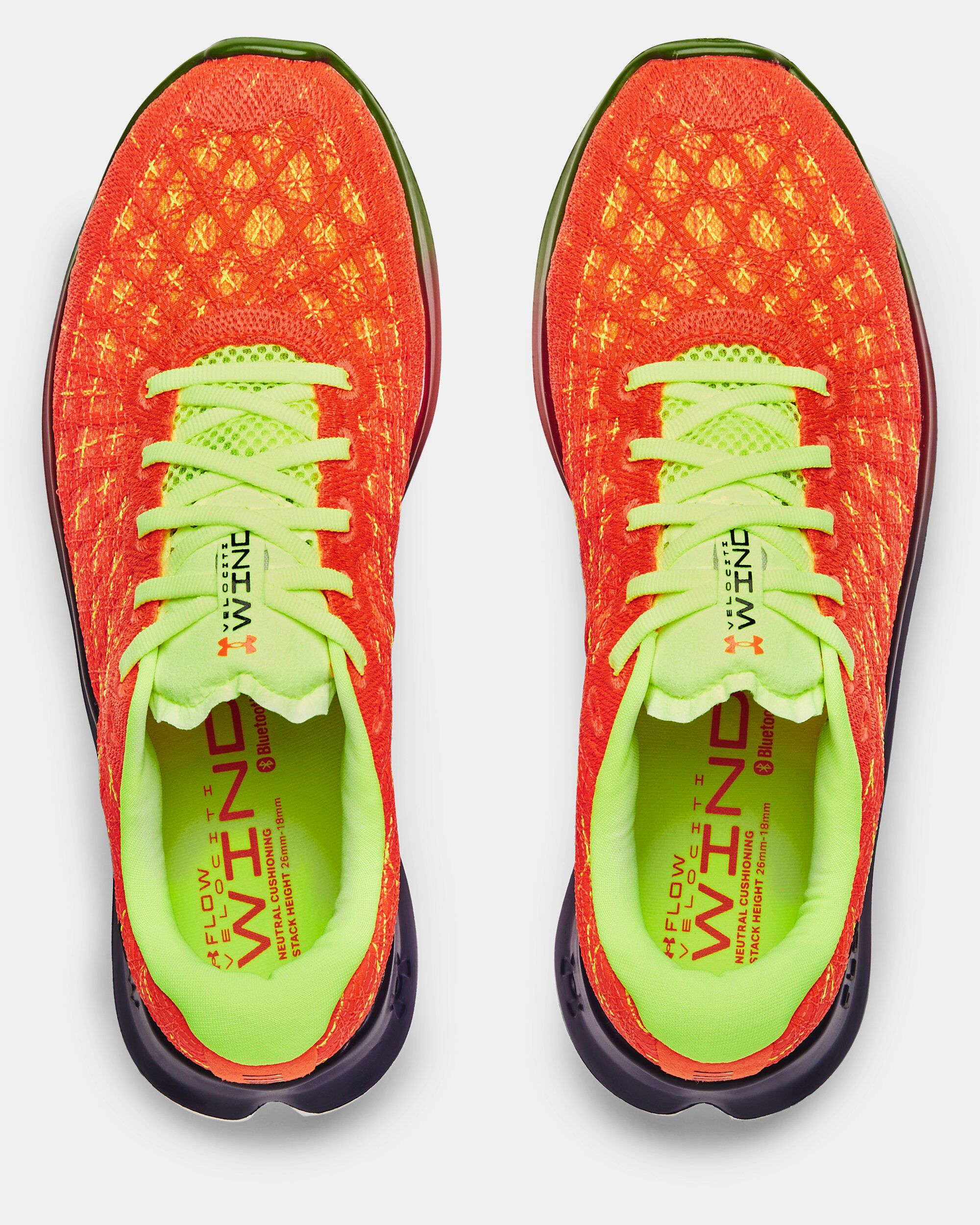 Orange under armour shoes top