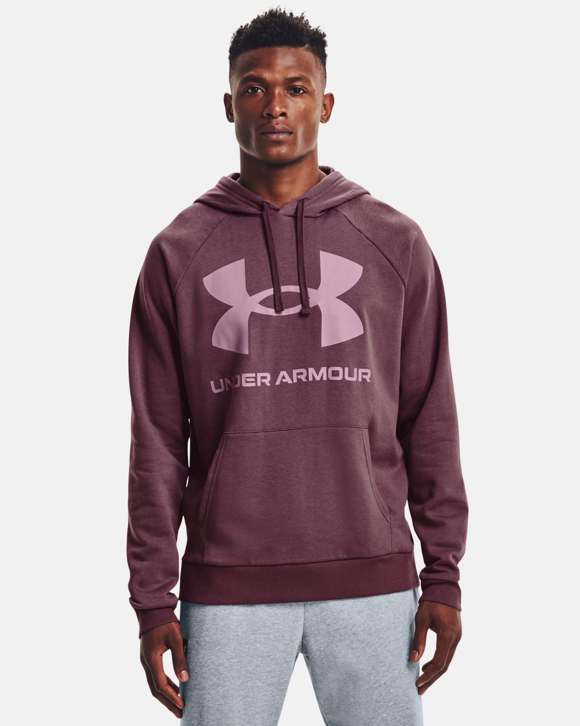 Under Armour Men s UA Rival Fleece Big Logo Hoodie Purple in Dubai