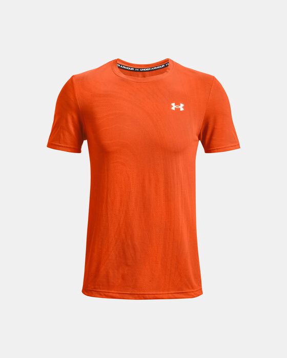 Shop Under Armour Men's UA Seamless Surge Short Sleeve Orange in