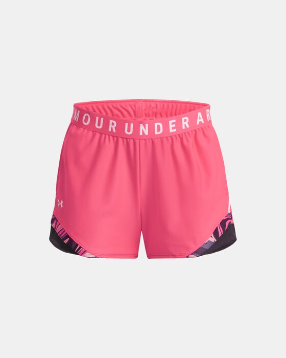Women's UA Play Up 3.0 Tri Color Shorts image number 1