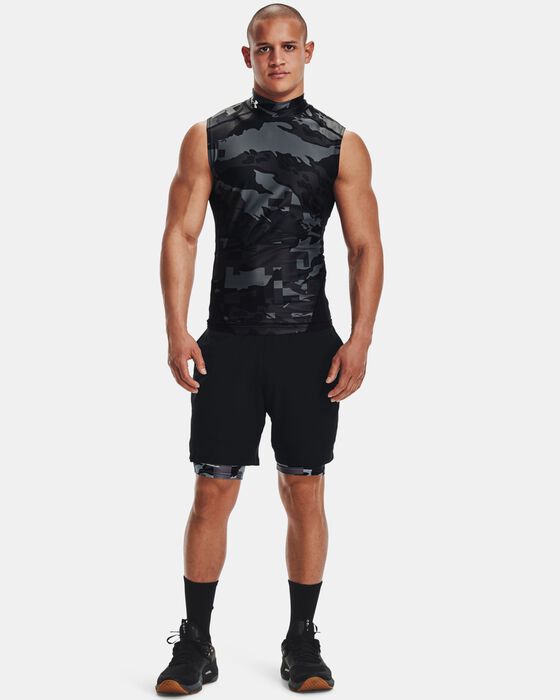 Men's UA Iso-Chill Compression Mock Printed Sleeveless image number 2