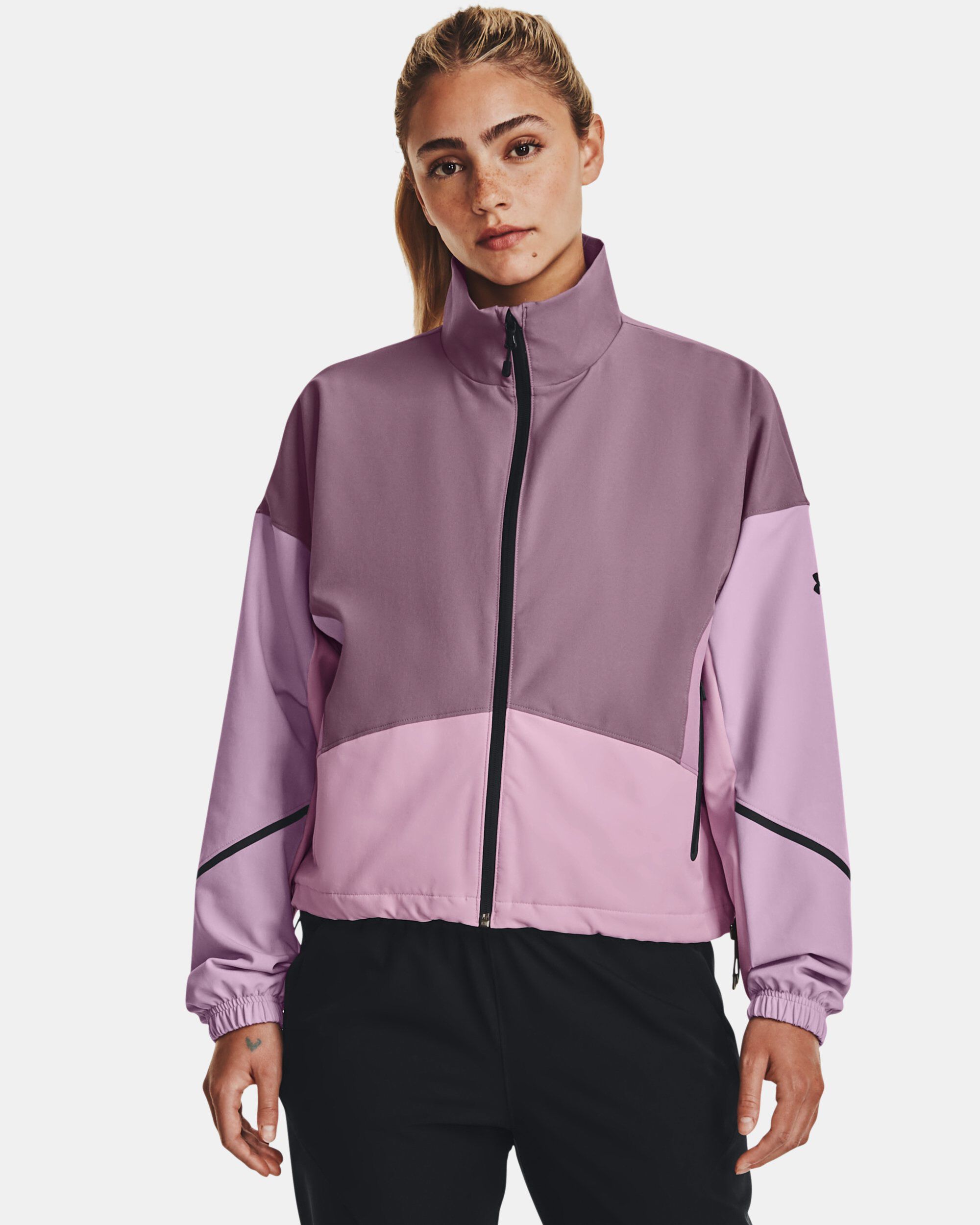 Under armour hotsell jackets women purple