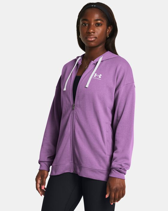 Women's UA Rival Terry Oversized Full-Zip Hoodie image number 0