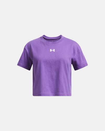 Girls' UA Crop Sportstyle Logo Short Sleeve