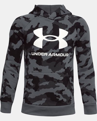 Boys' UA Rival Fleece Printed Hoodie
