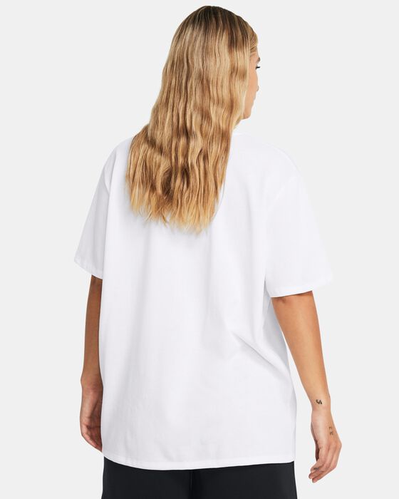 Women's UA Heavyweight Embroidered Patch Boyfriend Oversized Short Sleeve image number 1