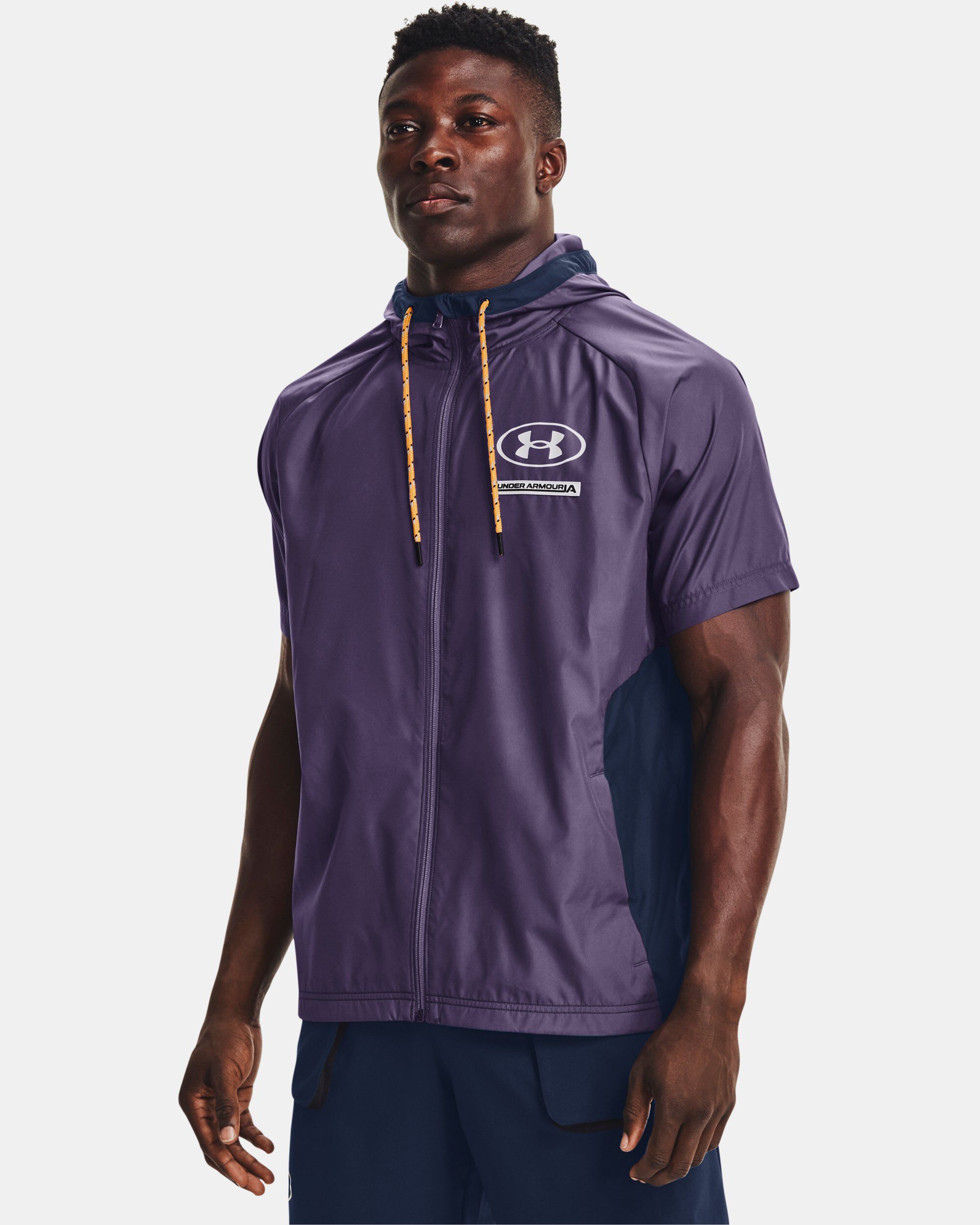 Under Armour Men s UA Evolution Woven Full Zip Short Sleeve Hoodie
