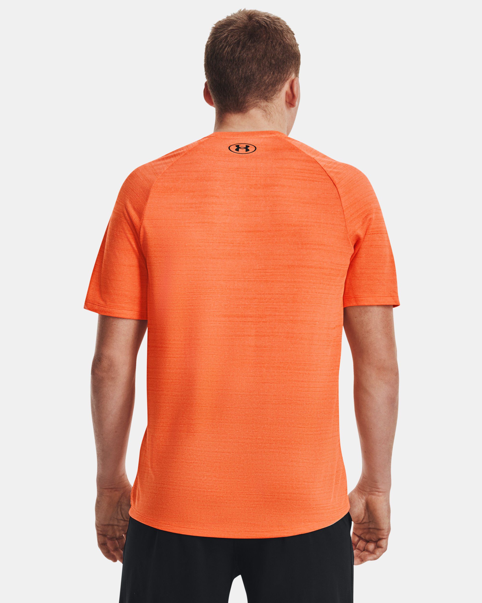 Orange under discount armour t shirt