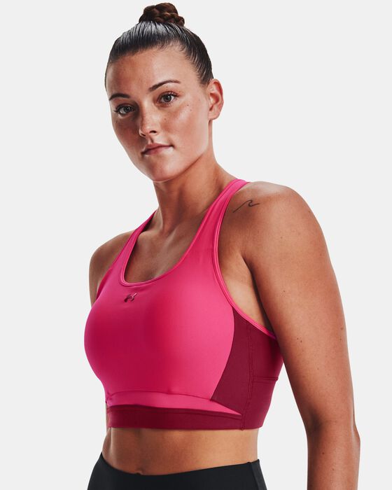 Women's Armour® Mid Crossback Long Line Sports Bra image number 2