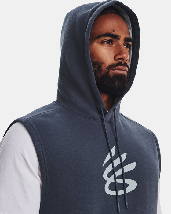 Men's Curry Fleece Sleeveless Hoodie image number 3