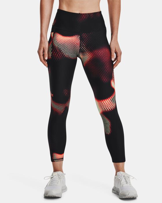 Women's HeatGear® Armour No-Slip Waistband Printed Ankle Leggings image number 0