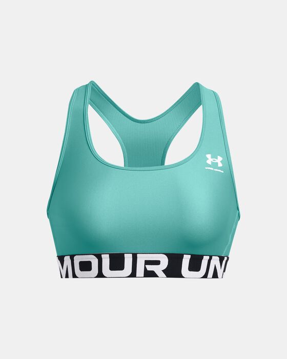Women's HeatGear® Armour Mid Branded Sports Bra image number 5