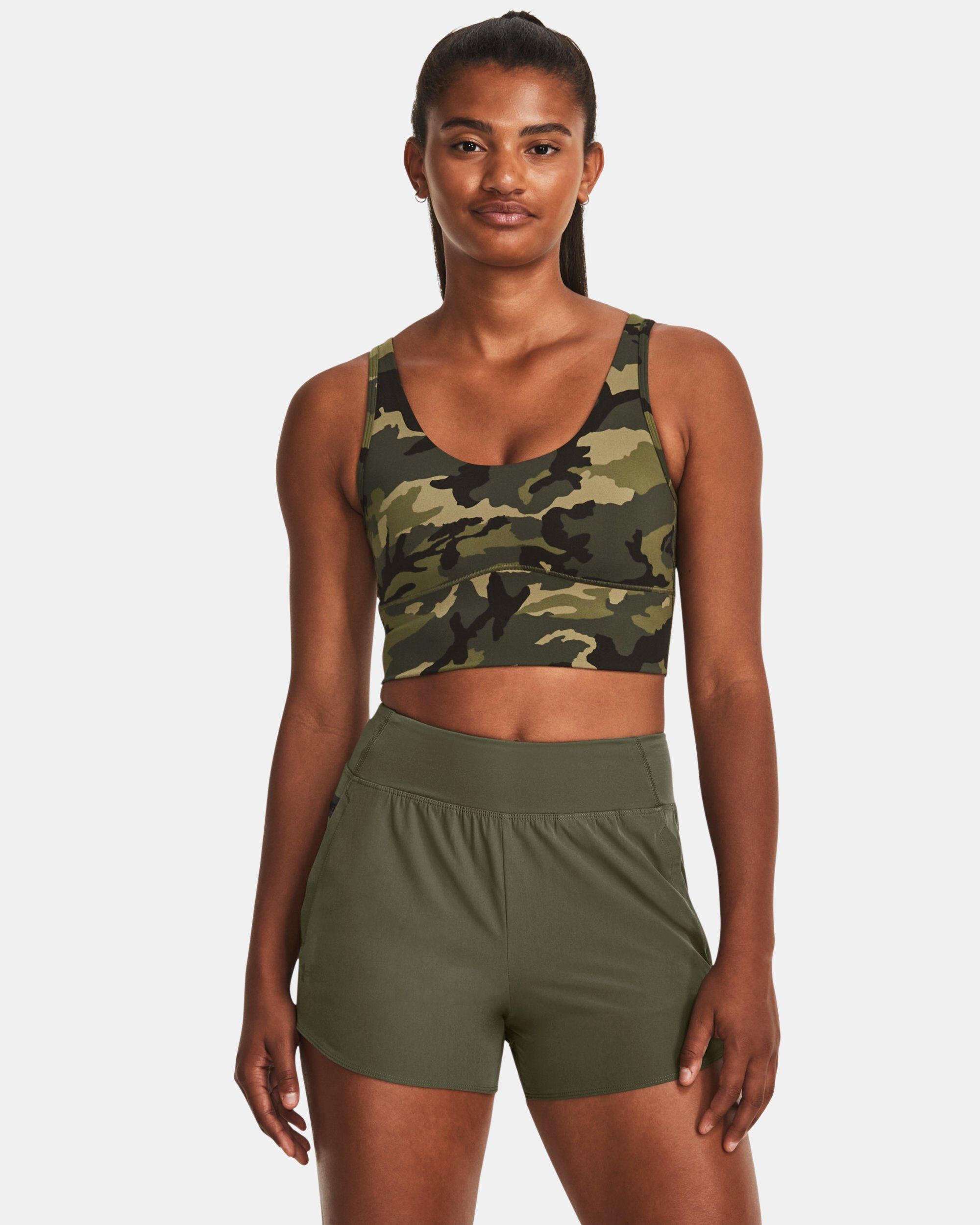 Under Armour Women s UA Meridian Fitted Printed Crop Tank Green in