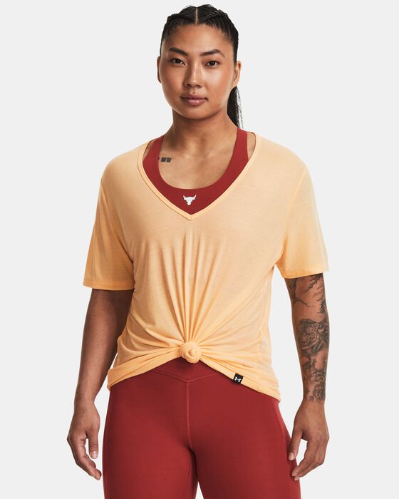 Women's Project Rock Completer Deep V T-Shirt image number 0