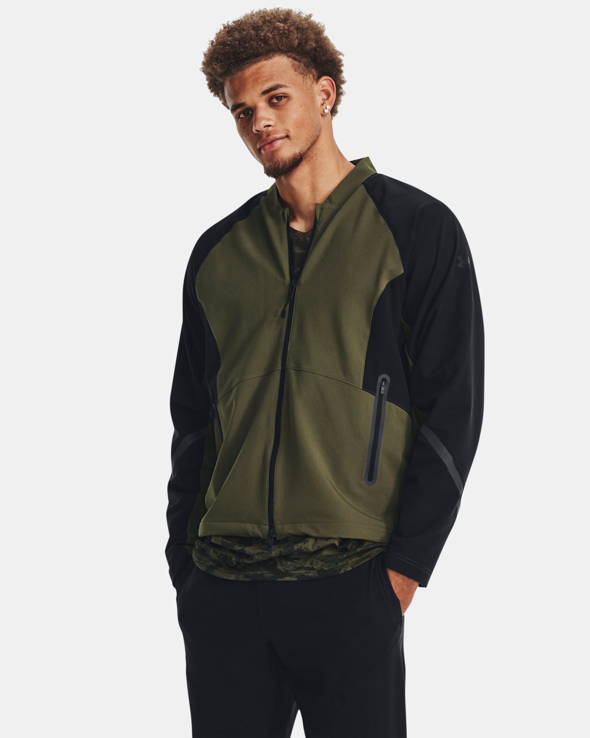 Buy Men s UA Unstoppable Bomber Jacket Green in Dubai UAE Under Armour